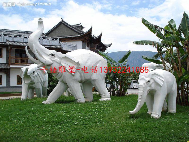 公园大象雕塑,石材象加工供应公司