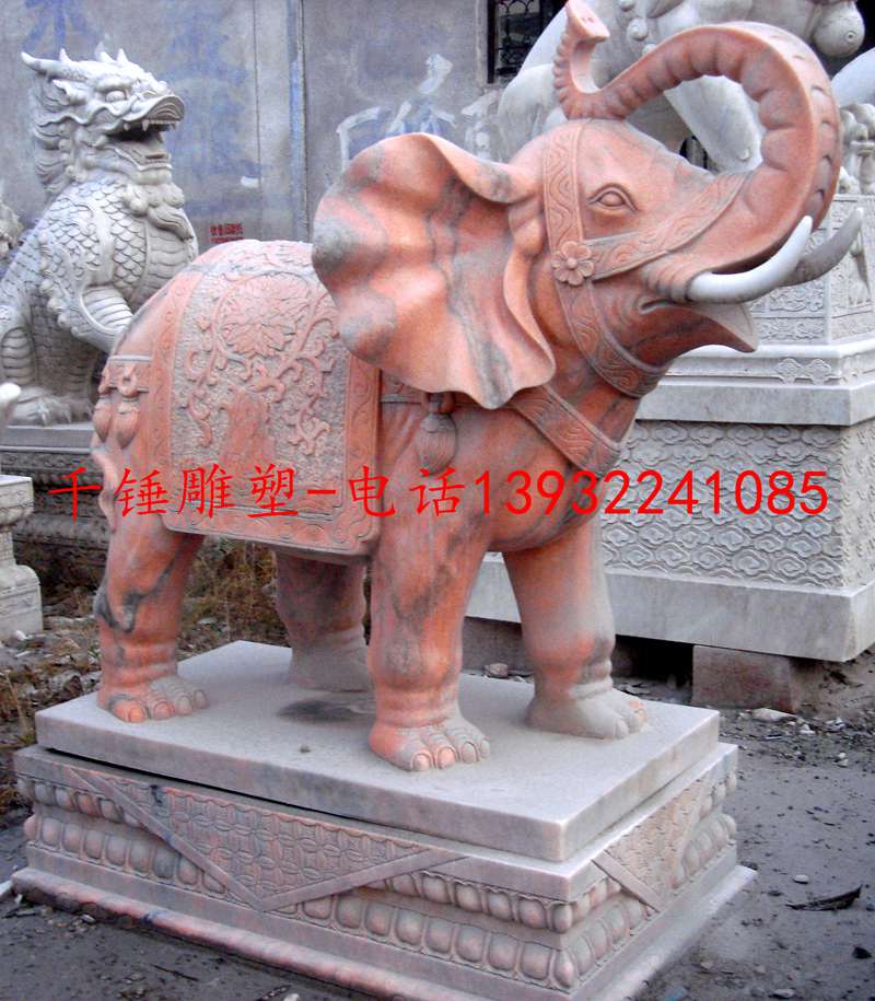 彩石大象,石料石象制作商
