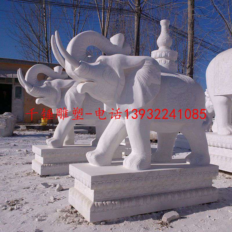 寺院石象制作工艺,加工石材大象雕刻