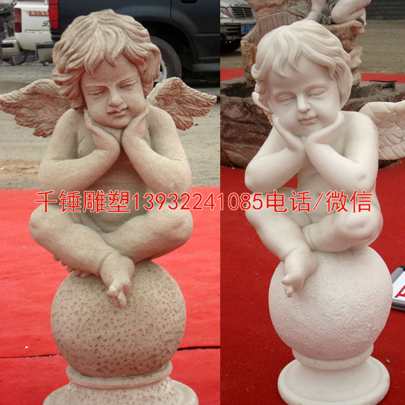 欧式小天使雕像摆件，厂家定做，曲阳雕塑