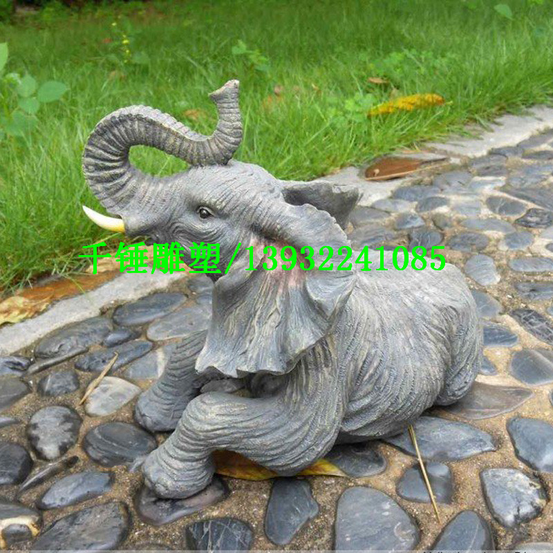 曲阳大理石动物大象广场景观雕塑摆件加工