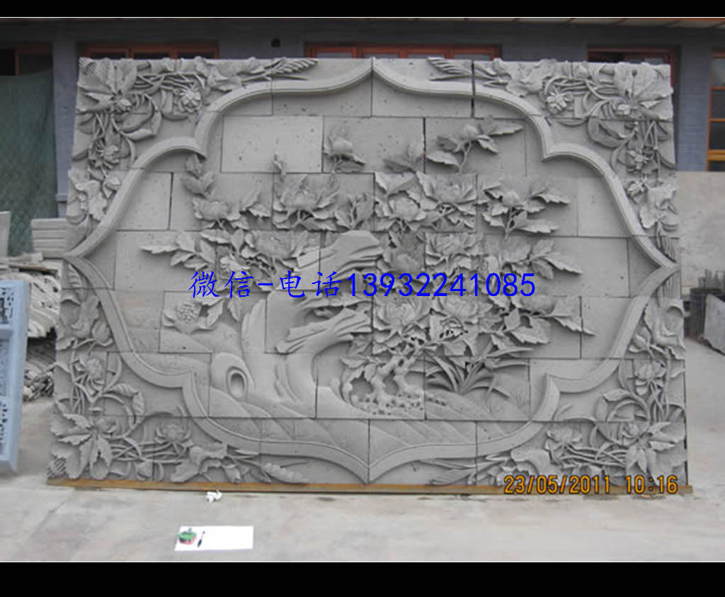 青砖浮雕影壁,中式四合院影壁墙制作厂