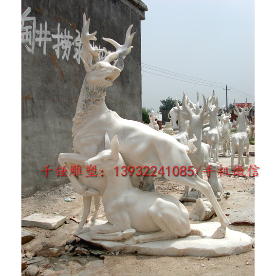 定制做厂家直销动物；鹿石雕雕塑大型景观专业加工