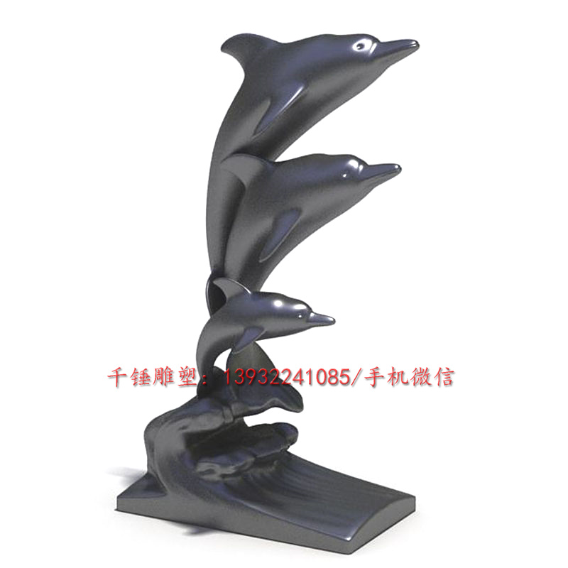 加工定制做雕塑小品摆件厂家直销动物海豚石雕雕塑