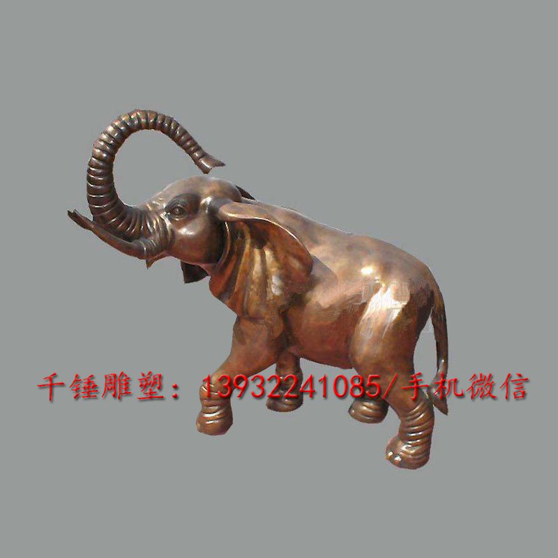 厂家直销加工定制做动物主题大象不锈钢铸铜雕塑
