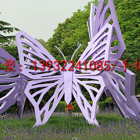 厂家直销加工定制做蝴蝶雕塑不锈钢大型公园花园摆件